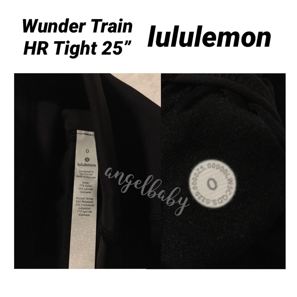 Lululemon Wunder Train HR Tight 25” in Solid Black! - Picture 15 of 17